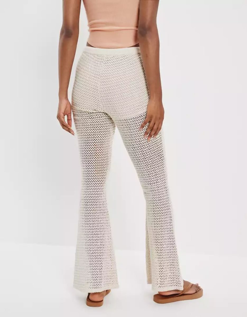 Pantalon American Eagle AE Super High-Waisted Crochet Flare Multicolore Femme | UZF-09791052